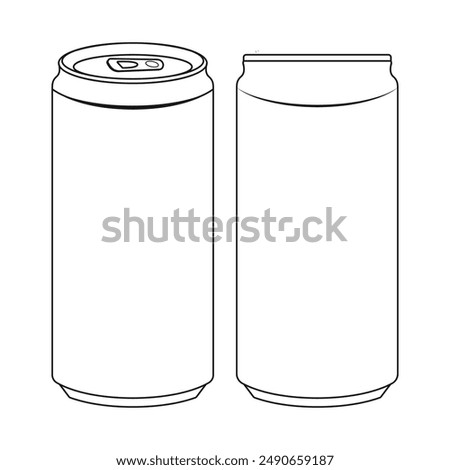 soda drink can vector icon beverage outline vector isolated white background