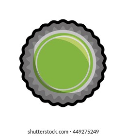 Soda and drink  concept represented by cap icon. isolated and flat illustration 