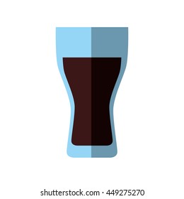 Soda and drink  concept represented by glass icon. isolated and flat illustration 