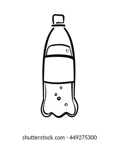 Soda and drink  concept represented by bottle icon. isolated and flat illustration 