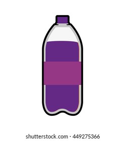 Soda and drink  concept represented by bottle icon. isolated and flat illustration 