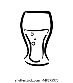 Soda and drink  concept represented by glass icon. isolated and flat illustration 