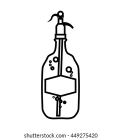 Soda and drink  concept represented by bottle icon. isolated and flat illustration 
