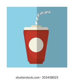 Soda drink cup graphic design, vector illustration eps10 Soda drink cup graphic design, vector illustration eps10