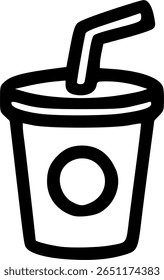Soda Drink Cup Outline Icon