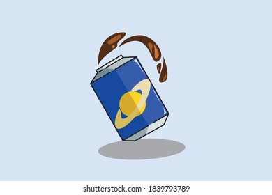 Soda Drink Flat Design Illustration