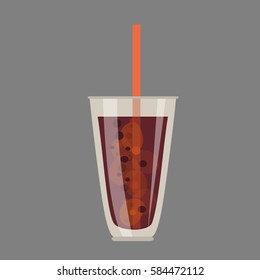 Soda drink flat icon isolated. Vector illustration. Good for menu design
