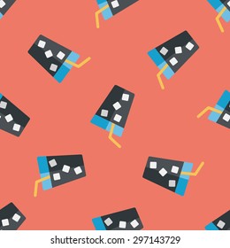 soda drink flat icon,eps10 seamless pattern background