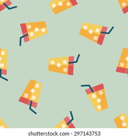 soda drink flat icon,eps10 seamless pattern background