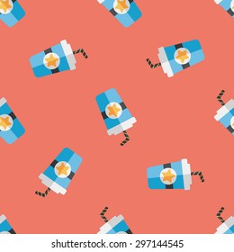 soda drink flat icon,eps10 seamless pattern background