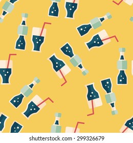 soda drink flat icon,eps10 seamless pattern background
