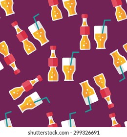 soda drink flat icon,eps10 seamless pattern background