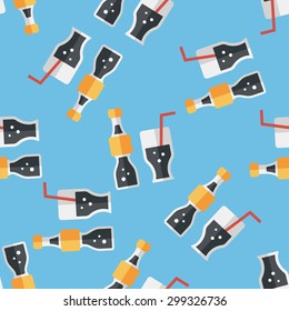 soda drink flat icon,eps10 seamless pattern background