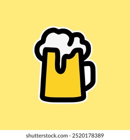 Soda drink with foam illustration 