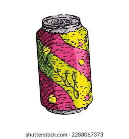 soda drink hand drawn. soft beverage, cola cold, water carbonated, vector glass, fresh bottle soda drink vector sketch. isolated color illustration