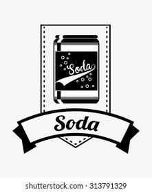 soda drink and his respective container concept, vector illustration 10 eps graphic. 