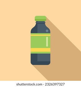 Soda drink icon flat vector. Protein nutrition. Health balance