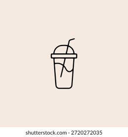 Diseño de Vector plano de icono de bebida de refresco.