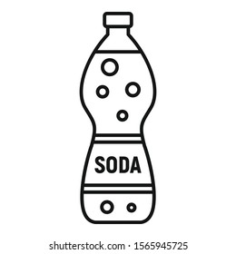 Soda drink icon. Outline soda drink vector icon for web design isolated on white background