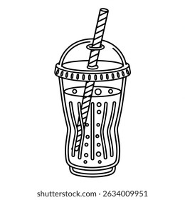 A soda drink line drawing coloring page