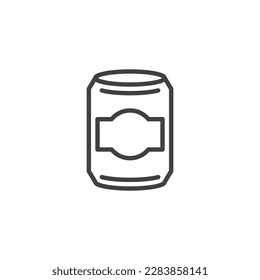 Soda drink line icon. linear style sign for mobile concept and web design. Soda tin can outline vector icon. Symbol, logo illustration. Vector graphics