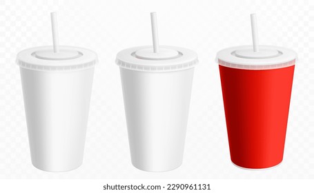 Glass Soda Cup With Ice Mockup - Free Download Images High Quality