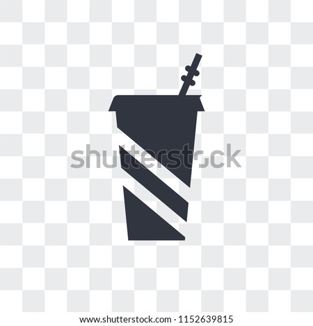 Soda Drink vector icon isolated on transparent background, Soda Drink logo concept