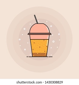 Soda drink vector icon.Vector illustration