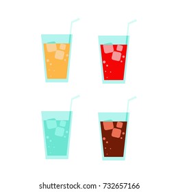 Soda Drinks Simple Flat Illustration