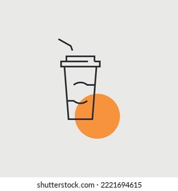 soda fast food drink vector icon