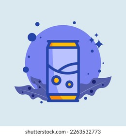 Soda flat illustration. Soft drink signs vector illustration.