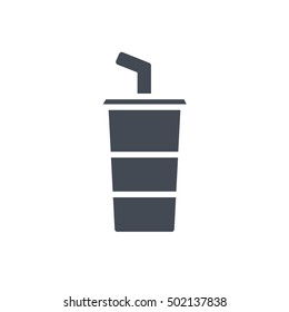 Soda Food Icon Solid Drink silhouette