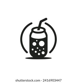 soda fresh beverage drink logo vector illustration template design