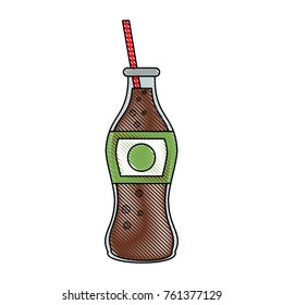 Soda glass bottle