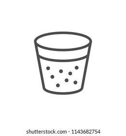 Soda glass line icon