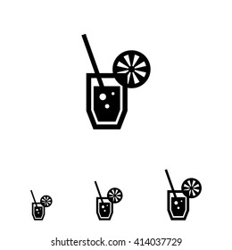 Soda glass with straw