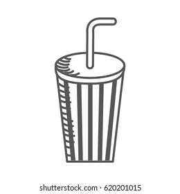 soda glass with straw icon