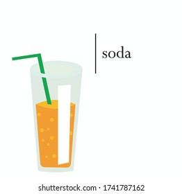 Soda in einem Glas mit Stroh