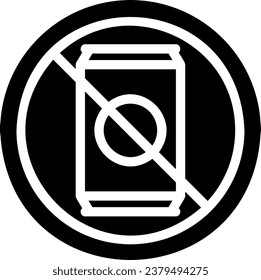 soda glyph icon illustration vector