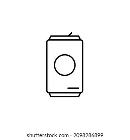 Soda icon. Bakery icon. Simple, flat, outline, brown, two tones, color.