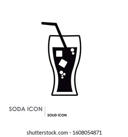 Soda icon. Basic and solid food icon.