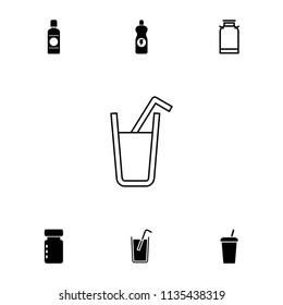 Soda icon. collection of 7 soda filled and outline icons such as canister, bottle for fitness, bottle, drink. editable soda icons for web and mobile.