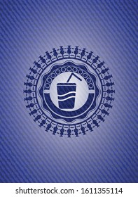 soda icon with denim texture