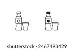 Soda icon design with white background stock illustration