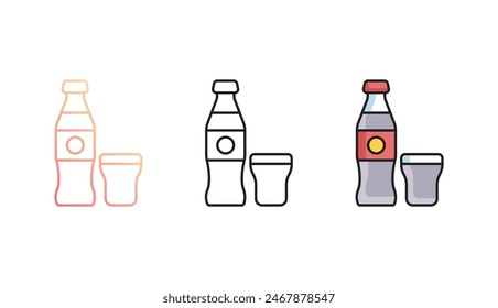 Soda icon design with white background stock illustration