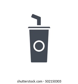 Soda Icon Fast Food Solid silhouette