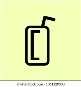 soda icon flat design