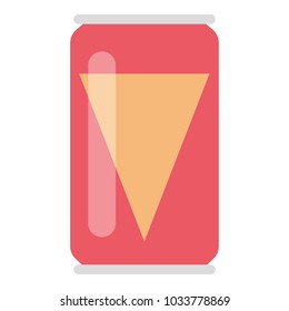 Soda icon, flat style