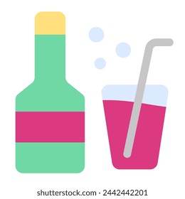 icono de soda en estilo plano