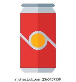 soda icon in flat style isolated on white background. Fastfood icon, vector illustration for graphic design projects